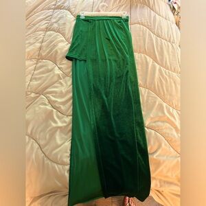 Velvet high slit high/low skirt